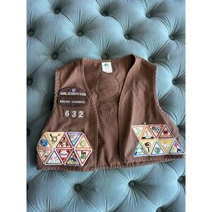 GSA Girl Scouts of America Brownie Vest Patches Vintage Pins Badge